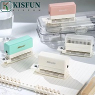KISFUN Paper Puncher, A4 A5 B5 with Chip Box Hole Puncher, Student Stationary Mini Loose Leaf Bind 6