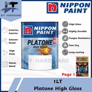 ［Page 1］1L Nippon Paint Platone High Gloss For Wood&Metal（Cat Minyak Kayu&Besi）BBC