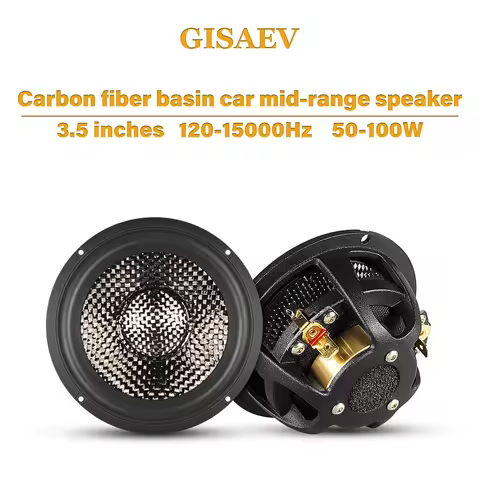 3-Inch Carbon Fiber Basin Car Mid-Range Speaker, 3.5-Inch Car Center Speaker, Luxury Car Two-Way Thr