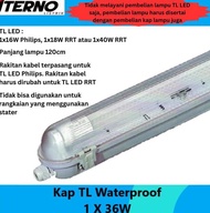 PROMO KAP LAMPU WATERPROOF 1X36 1X36W TL LED 1X16W IP65 READY STOK