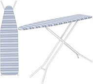 Tidy Zebra Compact Ironing Board Full Size MADE IN THE USA – 4 LEG Extra Durable &amp; Sturdy Ironing Boards with Thick Iron Board Cover – Foldable Ironing Board for Easy Storage Height Adjustable (13x53)