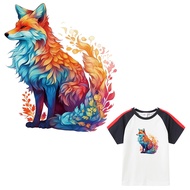 Iron-On Transfers Colors Fox Big Thermal Press A-Level Washable Hoodies Tops Vinyl Diy Thermal Patch