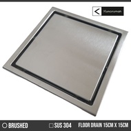Smart floor drain 15cm x 15cm stainless 304 / shower drain tile insert