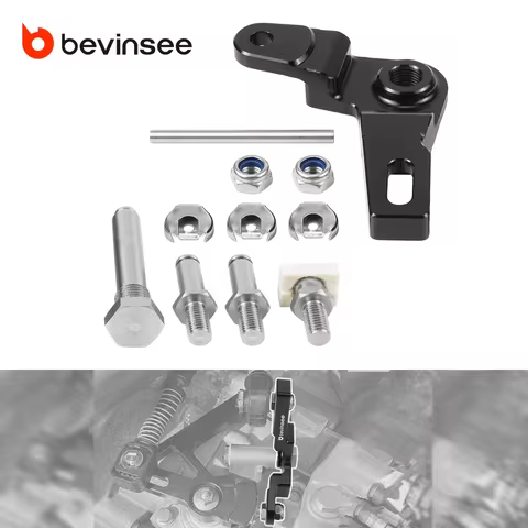 BEVINSEE Aluminum Adjustable 6-Speed Side-to-Side Shift Lever Kit for VW for Golf MK4 MK5 MK6 MK7 fo