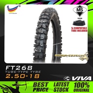 TAYAR KOMBO VIVA TYRE FT268 2.50-18 WITH FKR TUBE