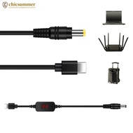CHICSUMMER USB C to 5.5x2.1mm 5V 9V 12V 15V 20V Adjustable Voltages Cable for Router Laptop W6Z4