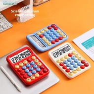 HUBERT Colorful Calculator, Cartoon Buttons 8 Digits Mini Scientific Calculator, Finance Lightweight
