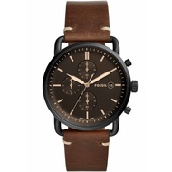 Fossil Men's FS5403 The Commuter Chronograph Brown Leather Watch .