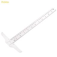 Picbliss Square Ruler Acrylic T Shape Ruler Clear Transparent Measurements Straight Ruler