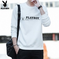 Playboy Sweater Lelaki Musim Luruh dan Musim Sejuk Semua Perlawanan Kapas T-Shirt Lengan Panjang Lelaki Versi Korea trend Longgar Musim Luruh Baju Kemeja