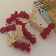 （包郵）Vintage Mr Friendly push pins 中古大頭針