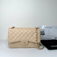 CHANEL 荔枝皮Jumbo 30鏈帶包