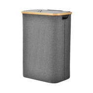 Slim Laundry Hamper Dirty Clothes Basket with Lid Large Capacity Handle Design Foldable Multi-Functi