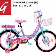 New Sepeda Lipat Anak Perempuan16 Inch Genio Yummi Sepeda Lipat Mini