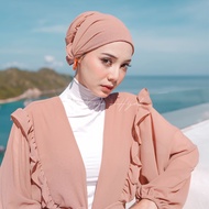 Koyu Hijab Turban Instant / Pasmina Instant Ceruti Turban
