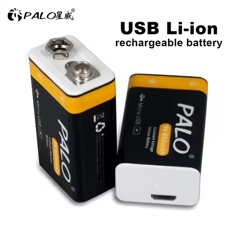 9V Rechargeable Battery 650mAh Constant Voltage USB Lithium 6f22 9V Li-ion Battery For Multimeter Sm