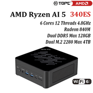 TOPC AMD Ryzen AI 5 340ES/AI 7 350ES/AI 9 HX 370ES Al 9 H 465ES DDR5 WiFi6E BT5.3 OCulink USB4 MINI 