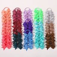 Bộ 50 Chắc Chắn Nơ Tóc Cho Bé Gái Màu Ngẫu Nhiên Cao Su Dây Buộc Tóc Đầu Dễ Thương Phụ Kiện Trẻ Em T