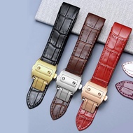 Original ✜۞♀ Genuine Leather Watch Strap for Cartier Santos100 Waterproof Sweat-Proof Men Women Watch Band Accessories20 23mm Wristband
