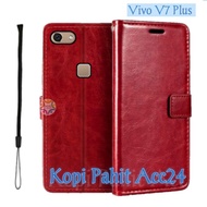 Case Untuk Hp Vivo V7 Plus 1716 1850 Flip Cover Wallet Sarung Hp Casing Dompet Flip Magnet