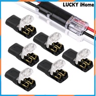 10Pcs Fast Pluggable Wire Connector 2Pin Splice Electrical Cable Crimp Terminals for Wires 22-20AWG