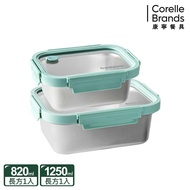 【CORELLE 康寧餐具】 可直火可微波316不鏽鋼保鮮盒兩件組(B02)