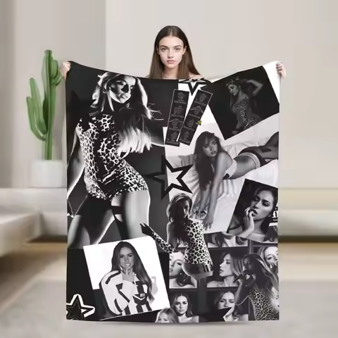 Tate McRae Flannel Blanket Canadian Singer Super Soft Throw Blanket for Couch Bed Travel Novelty Bed