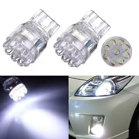 JX-LCLYL 2pcs T20 7443 7440 9LED Turn Signal Brake Tail Lamp Light Bulb White