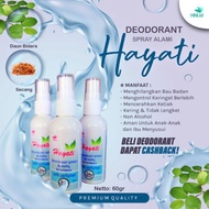 Deodorant Spray Hayati isi 60 ml - Deodorant Hayati HNI HPAI Alami Herbal membantu menghilangkan bau