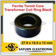 Black Ferrite Core Round Ferrite Toroid Inductor Diameter 27.9 mm