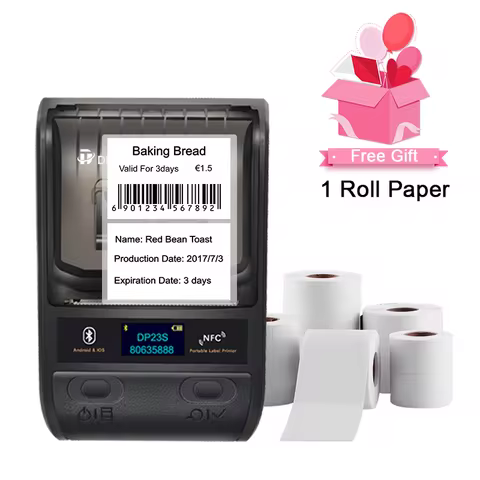 Thermal Label Printer DP23 Series 2 Inch Multifunctional Adhensive Portable Sticker Maker Two DPIs:2