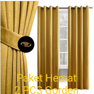 2 PCS Gorden Blackout Polos Import Jendela Panjang Minimalis Pintu Kamar Doff Super Tebal 12 ring