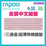 E9300G 藍牙+2.4G無線(三通道)超薄鍵盤 [中文倉頡碼] - 粉紅色