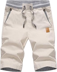 Mens Shorts Casual Classic Fit Summer Beach Shorts with Elastic Waist,Drawstring and Pockets (95-120