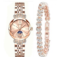 New Women's Watch Niche High-Appearance Simple Steel Band Quartz Watch Diamond-Studded Number Roman 