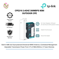 TP-Link CPE210 2.4GHz 300Mbps 9dBi Outdoor CPE Adjustable transmission power from 0 to 27dBm/500mw