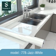 วอลเปเปอร์ลายหินอ่อน วอเปเปอร์ติดผนัง สติ๊กเกอร์ติดผนัง wallpaper pvc สติ๊กเกอร์ติดโต๊ะ ห้องนอน สติก