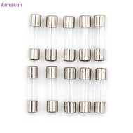 Annasun 10pcs Glass Tube Fuse 5mm x 20mm 1.6A T1.6A 250V Slow Blow 1.6Amps MY