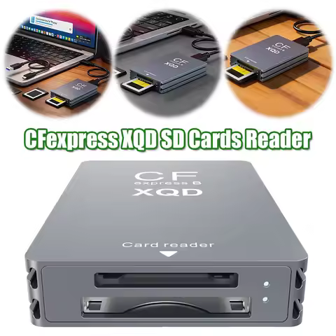 10Gbps CFexpress XQD SD Cards Reader 3-in-1 CFexpress Type B Card Readers Adapter for Professional F