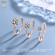 Lore Jewellery - Hazel Moissanite VVS 1 Color Grade D Ring 18K White Gold / GRA INTERNATIONAL CERTIF