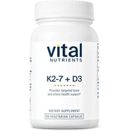 Vital Nutrients Vitamin D3 + K2 | 2000 IU | Vitamin D3 K2  | Vitamin D Complex for Healthy Calcium L