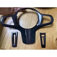 Carbon Fiber Suede leather Steering Wheel Trim Cover Decoration Car Styling For BMW 5 6 8 Series  X3