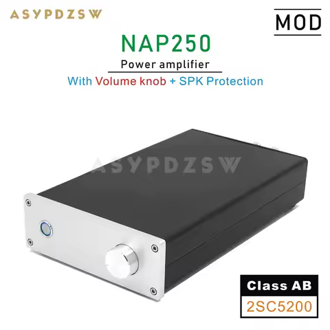 NAP250 MOD 2SC5200 MINI Stereo Power amplifier Base on UK NAIM circuit With SPK protection 80W+80W 8