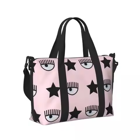 Fashion Hot Eyes Ferragni Chiara Beach Travel Bag Large Capacity Tote Bags for Gym Sport Women Shopp