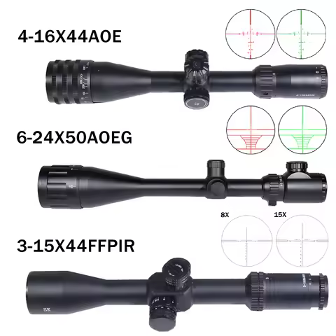 4-16X44AOE 3-15X44 FFP Riflescope 6-24X50 Hunting Airsoft Scope Adjustable Optical Sight Sniper Caza
