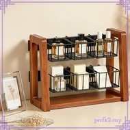 [PerfkfcMY] Coffee Station Organizer Tea Bag Organizer Iron Wood Versatile Tea Bag Holder