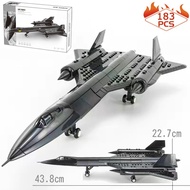 Compatible with LEGO SR-71 Blackbird Scout Block Mô hình máy bay chiến đấu quân sự Gạch Thế chiến II