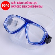 Diving mask with nearsightedness from 1.5 degrees to 8.0 degrees of eyes POPO Collection TEMPERED GL