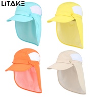 Baby Outdoor Sun Hat UPF 50+ Fishing UV Hat With Neck Flap For Sun Protection Kids Toddlers Boys Girls