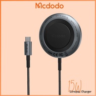 【Ready Stock】Mcdodo 15W Wireless Phone Charger Nylon Cable Strong Magnetic Charging 15W Wireless Cha